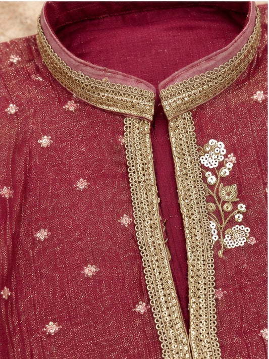 Boys Maroon Kurta Pajama Set | Kids Festive & Wedding Ethnic Wear