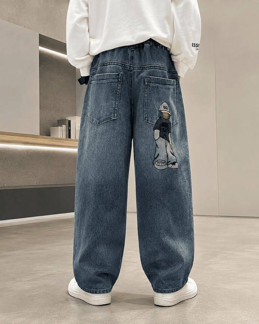 Denim Loose Straight Leg Jeans