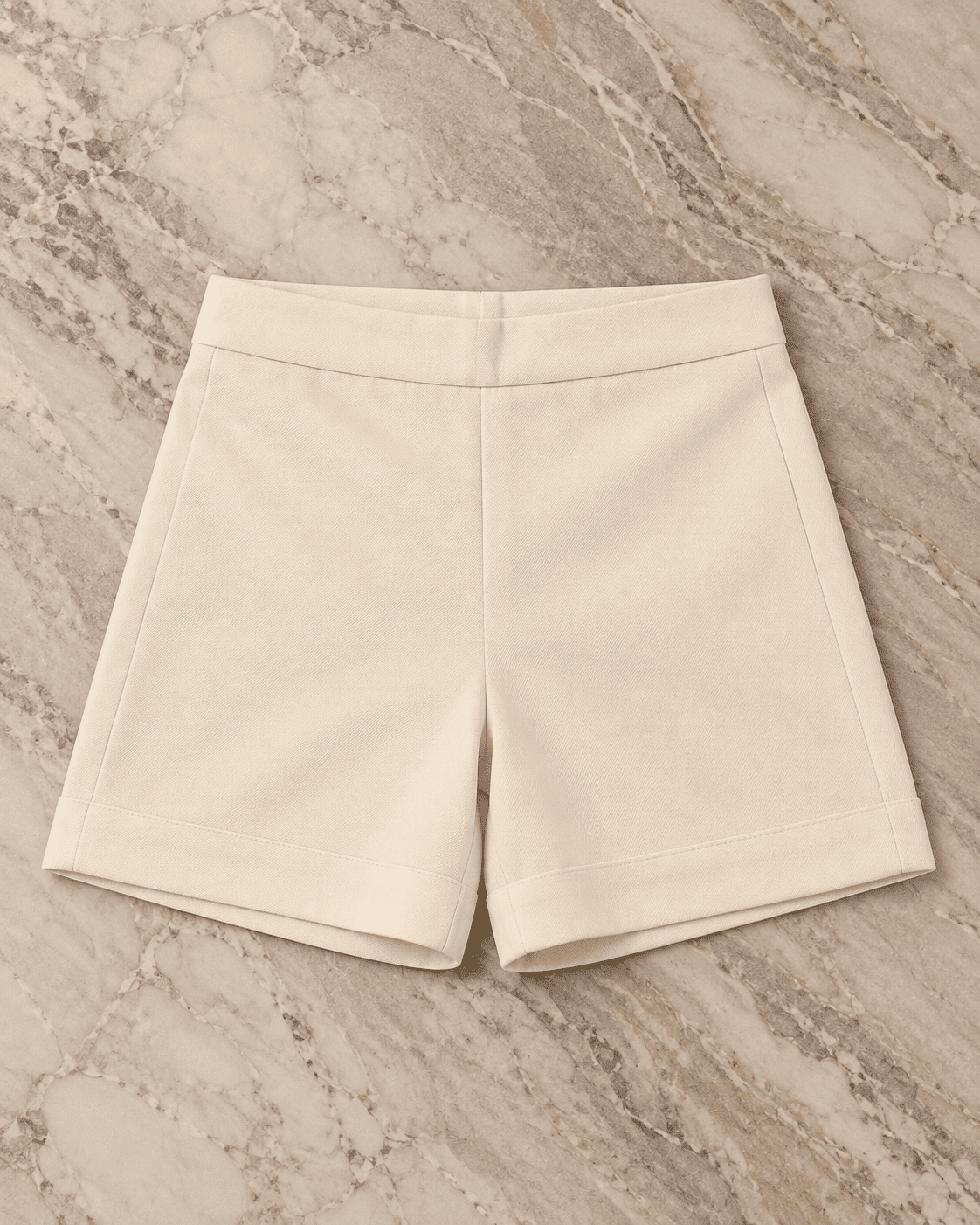 Boys Premium Cream Tailored Shorts | Kids Casual & Party Wear Shorts Without Pockets