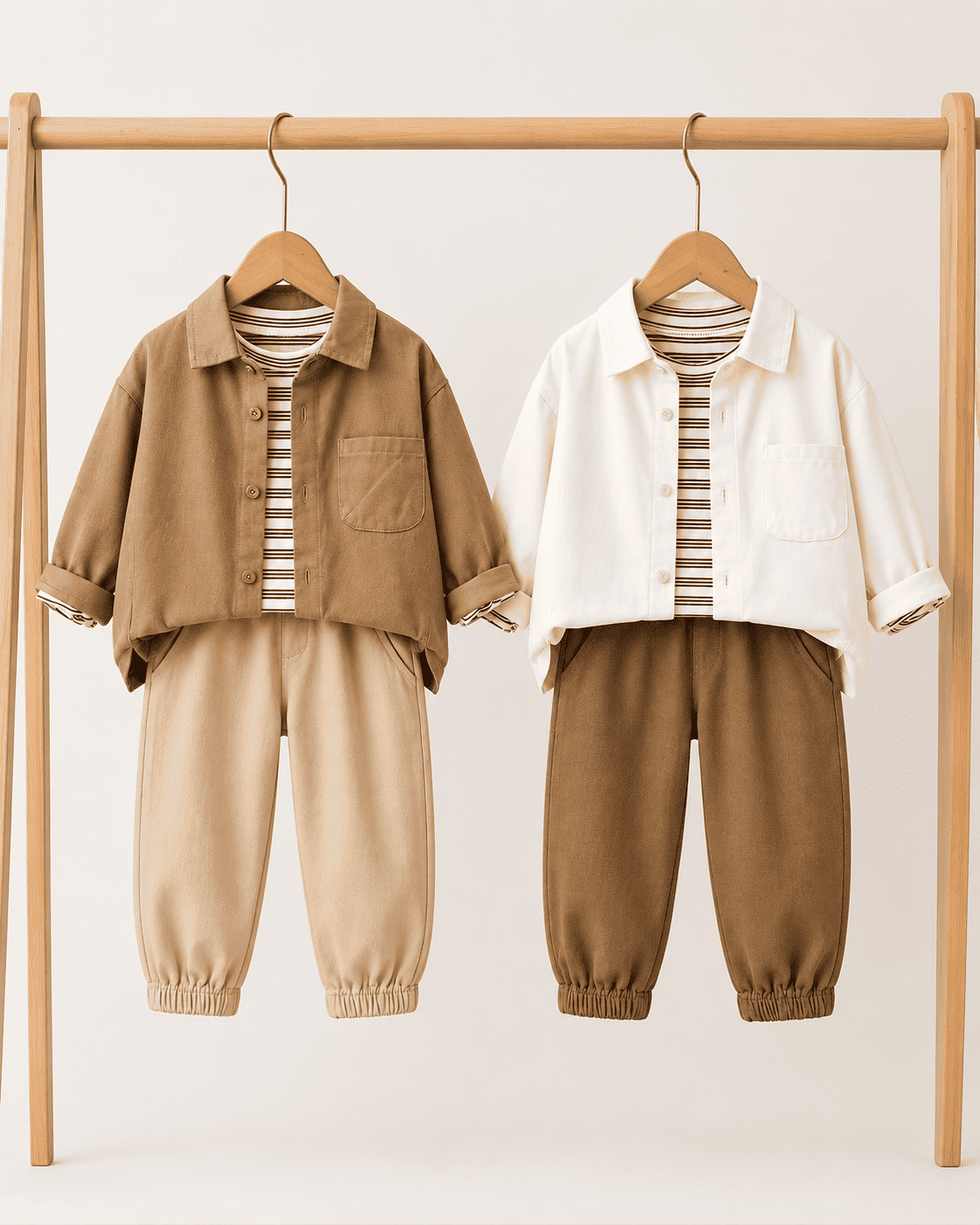 Cotton Shirt Vest And Pants Three-Piece Set