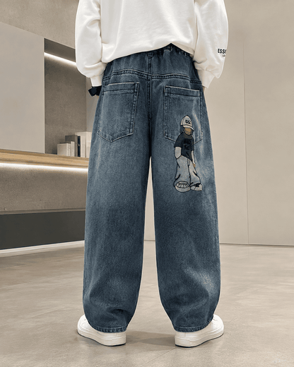 Denim Loose Straight Leg Jeans