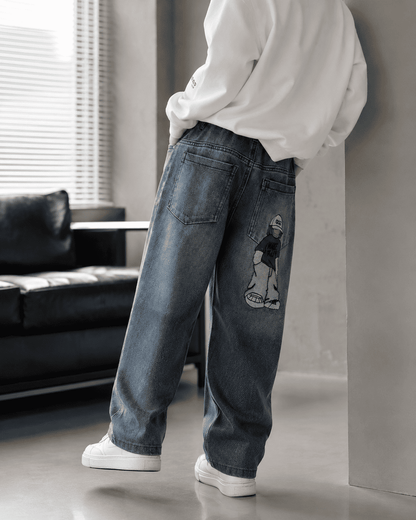 Denim Loose Straight Leg Jeans