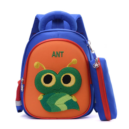 Kids Cartoon Animal Butterfly Backpack and Pencil Bag Set 2-Piece
