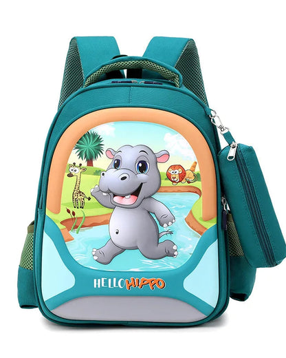 Kids 3D Print Cartoon Backpack for Primary School Students Toddlers