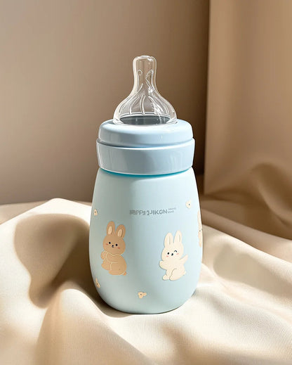 Cartoon Animal Baby Feeding Bottle 250ml BPA-Free Silicone PPSU for 1-2 Years