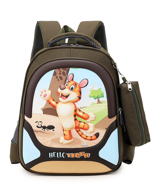 Kids 3D Print Cartoon Backpack for Primary School Students Toddlers