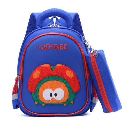 Kids Cartoon Animal Butterfly Backpack and Pencil Bag Set 2-Piece