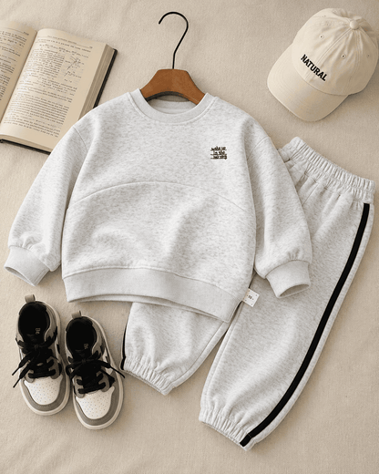 Kids Contrast Stripe Sweatshirt And Jogger Pants Set