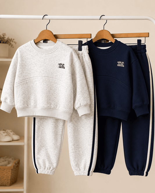 Kids Contrast Stripe Sweatshirt And Jogger Pants Set