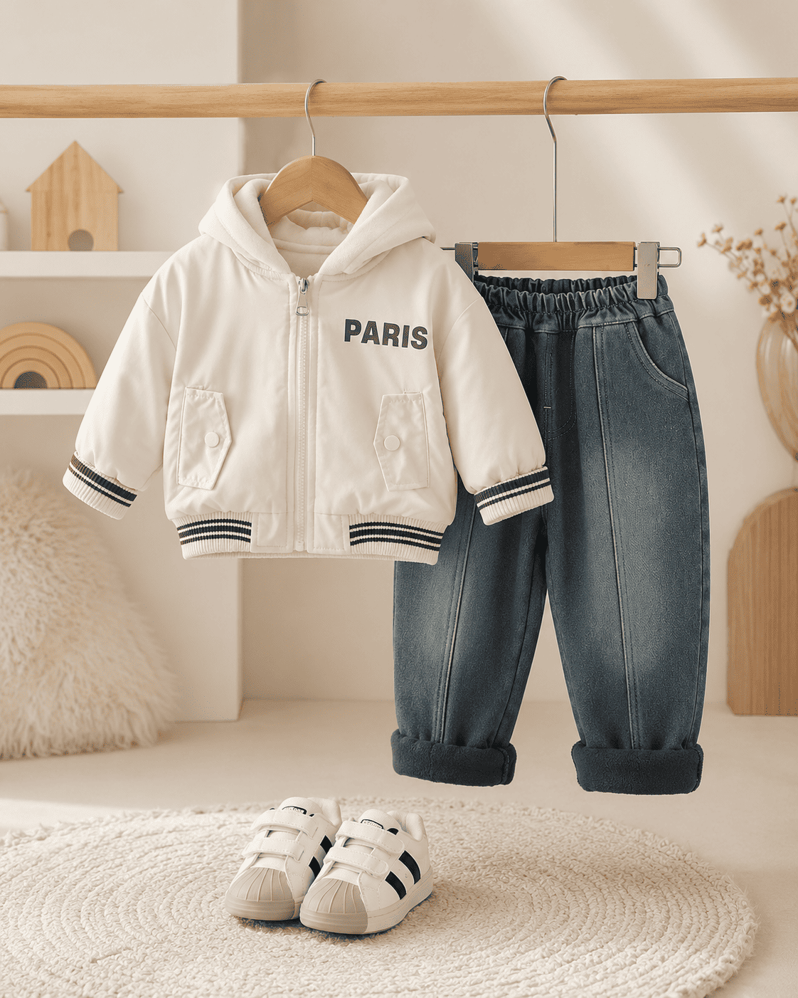 Hooded Jacket And Relaxed Fit Jeans Set Mizzy - Kids Essentials Boys D2btdf An