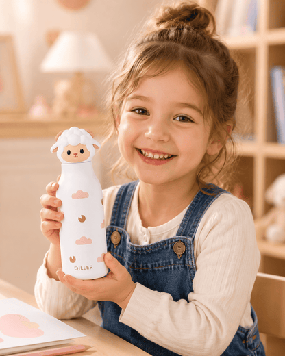 sheep kids water bottle